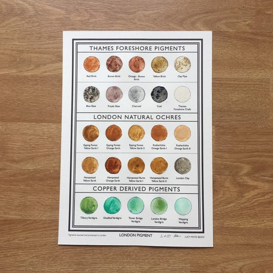 A3 Hand painted colour chart