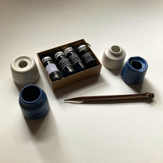 Calligraphy set with Ink well